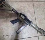 AR15 AR9 FDE 10.5' barrel 9mm Pistol with FRT SS
