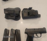 Sig 365 w night sights 3 mags 2 holsters 