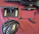 Ati bulldog with 3 mags, light, laser ammo, ammo cans 