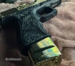 Engraved/TiN plated Gen 4 Glock 23 .40 S&W