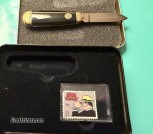 Franklin Mint Commic Strip Classics Dick Tracy Knife and Stamp set in case