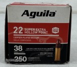 Aguila 22 Long Rifle 38gr Copper Plated Hollow Point Rimfire Ammo - 250 Rounds