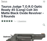 Taurus judge 45lc/410 for trade 