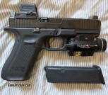 Glock 17 gen 5 mos holosun green dot, tlr2 HL, 1 mag