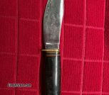 MARBLES GLADSTON WOODCRAAFT 1 SIDED GUARD STACKED LEATHER BAKELITE POMMEL 38 INCH NUT 1915-1920