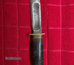 MARBLES GLADSTONE IDEAL 4.25 BLADE 2 SIDE GUARD STACKED LEATHER ALUMINUM POMMEL 38 NUT 1920-1930