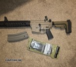 AERO FDE AR 11.5 barrel, Troy Handguard,  HK style sights 