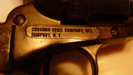 BB Gun Crosman Six Shooter in box pd 53 Logo other side