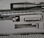 MSR-10 6.5CM with stainless heavy barrel, 8-34x56mm scope, hard case, bi-pod, and more