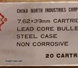 Norinco lead core 7.62x39 ammo (1240 rounds)