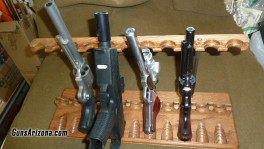 handgun oak rack w 4 guns