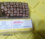 .32 Short Colt Winchester Western 80gr Lubaloy ammunition
