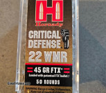 Hornady Critical Defense 22 WMR