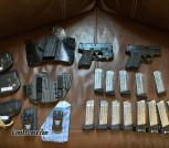 S&W Shield 9mm x2, with holsters and extra mags