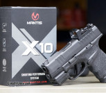 Mantis X10 Elite w/ dry fire safety aid 9mm/.40 and laser academy smart targets