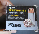 Box of Sig Sauer V-Crown JHP 40 cal Self Defense Ammo 