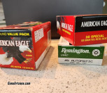 New .45 cal and .38 cal Ammo; American Eagle/Remington/Federal                        cal Ammo; Federal, Remington, American Eagle