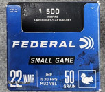 Federal 22 Magnum 50gr JHP
