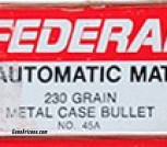 Federal 45 acp Match Ammo