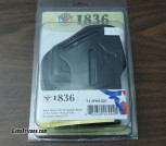 1836 LEFT HAND Holster 4-In-1 Holster - Fits Most 9MM/40/45 Double Stack (Black)