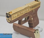Custom AZ Glock 19 24K Gold Plated 
